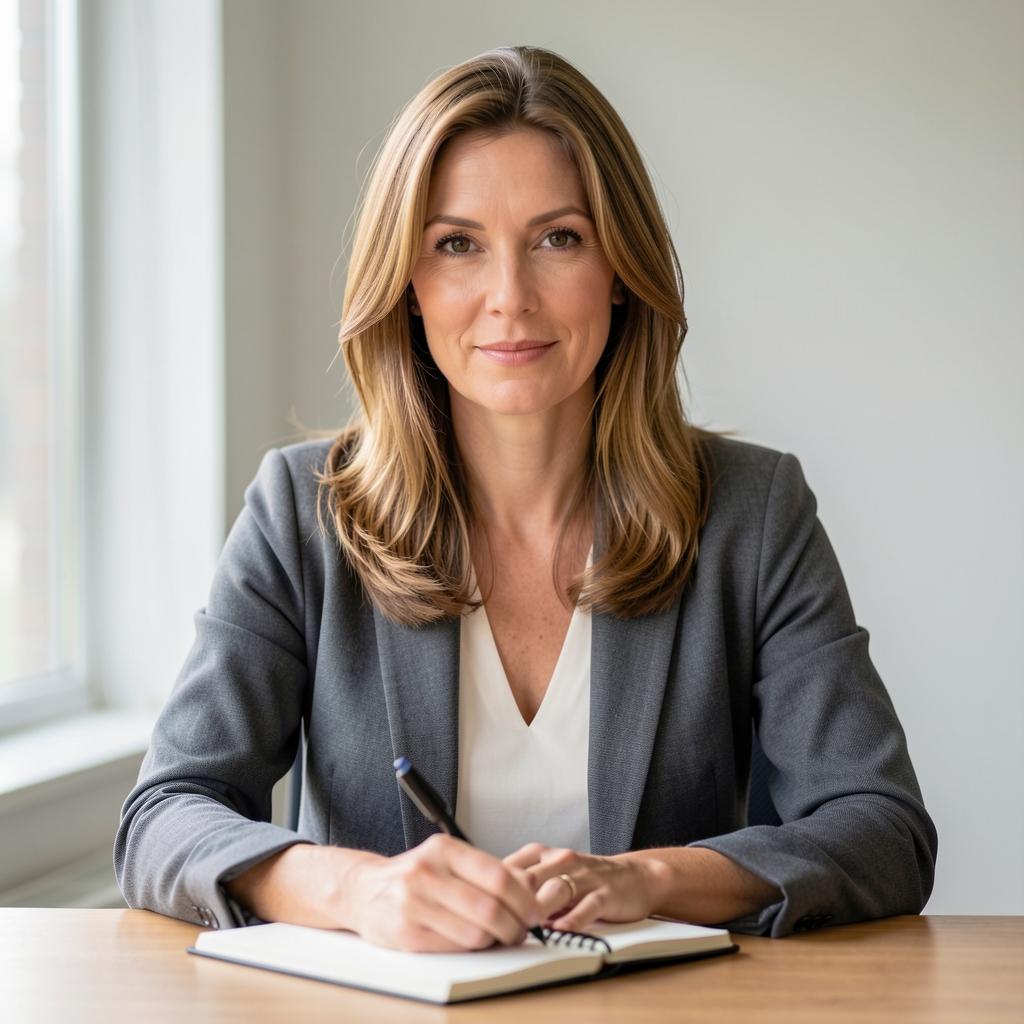 Headshot of Eleanor Whitfield, founding editor of Oraluna Press, in soft natural light